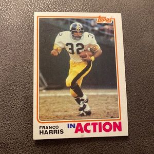 Franco Harris Topps 1982 Pittsburg Steelers Card